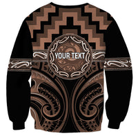 Aotearoa Kati Mamoe Personalised Sweatshirt Maori Iwi Poutama Puhoro Tattoo LT14 - Polynesian Pride