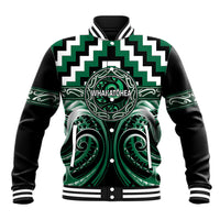 Aotearoa Whakatohea Personalised Baseball Jacket Maori Iwi Poutama Puhoro Tattoo LT14 Unisex Green - Polynesian Pride