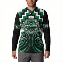 Aotearoa Whakatohea Personalised Button Sweatshirt Maori Iwi Poutama Puhoro Tattoo LT14 - Polynesian Pride