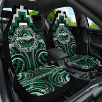 Aotearoa Whakatohea Car Seat Cover Maori Iwi Poutama Puhoro Tattoo LT14 One Size Green - Polynesian Pride
