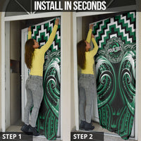 Aotearoa Whakatohea Personalised Door Cover Maori Iwi Poutama Puhoro Tattoo LT14 - Polynesian Pride