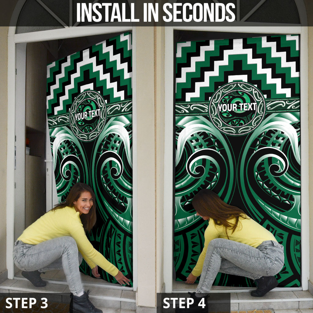 Aotearoa Whakatohea Personalised Door Cover Maori Iwi Poutama Puhoro Tattoo LT14 - Polynesian Pride