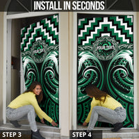 Aotearoa Whakatohea Personalised Door Cover Maori Iwi Poutama Puhoro Tattoo LT14 - Polynesian Pride