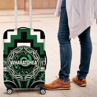 Aotearoa Whakatohea Luggage Cover Maori Iwi Poutama Puhoro Tattoo LT14 Green - Polynesian Pride