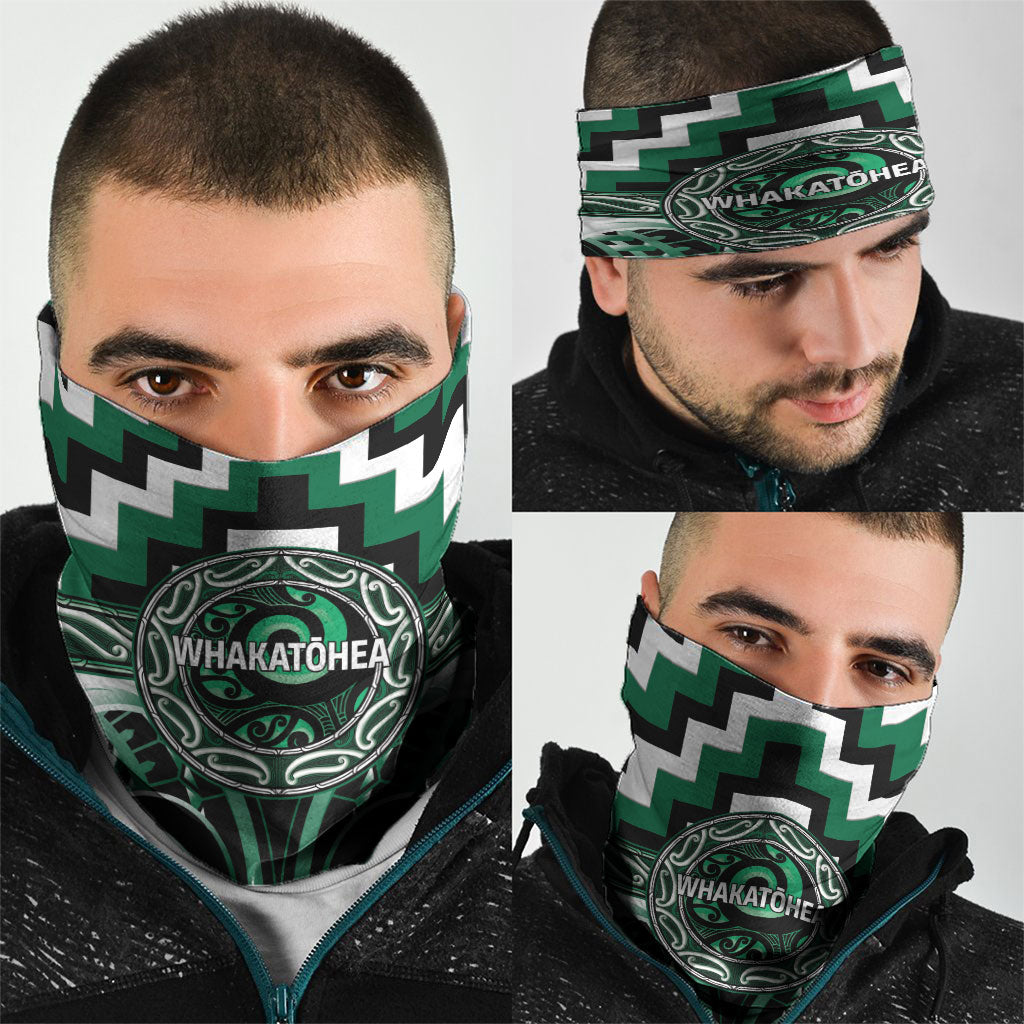 Aotearoa Whakatohea Neck Gaiter Maori Iwi Poutama Puhoro Tattoo LT14 - Polynesian Pride