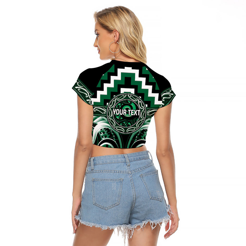 Aotearoa Whakatohea Personalised Raglan Cropped T Shirt Maori Iwi Poutama Puhoro Tattoo LT14 - Polynesian Pride