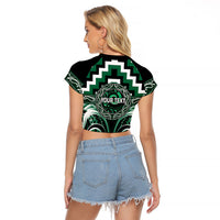 Aotearoa Whakatohea Personalised Raglan Cropped T Shirt Maori Iwi Poutama Puhoro Tattoo LT14 - Polynesian Pride