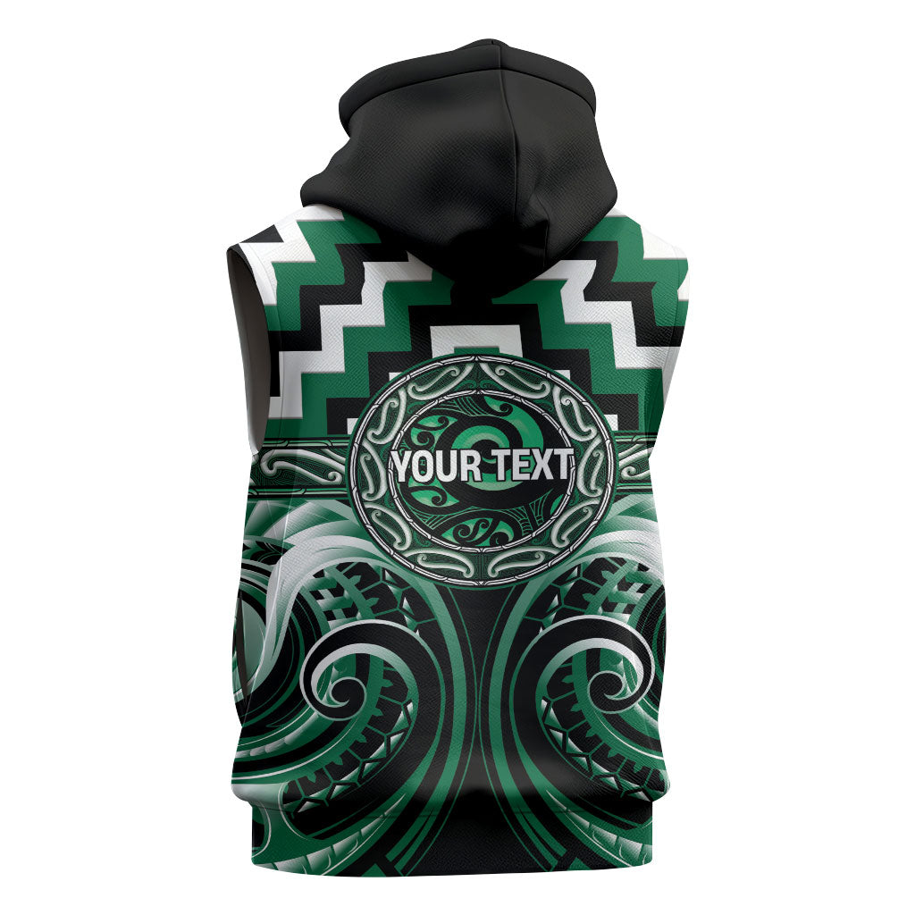Aotearoa Whakatohea Personalised Sleeveless Zip Hoodie Maori Iwi Poutama Puhoro Tattoo LT14 - Polynesian Pride