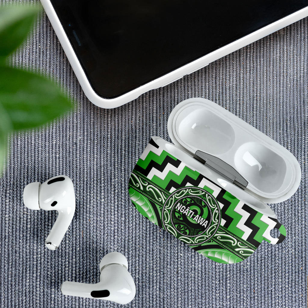 Aotearoa Ngati Awa AirPods Case Maori Iwi Poutama Puhoro Tattoo LT14 - Polynesian Pride