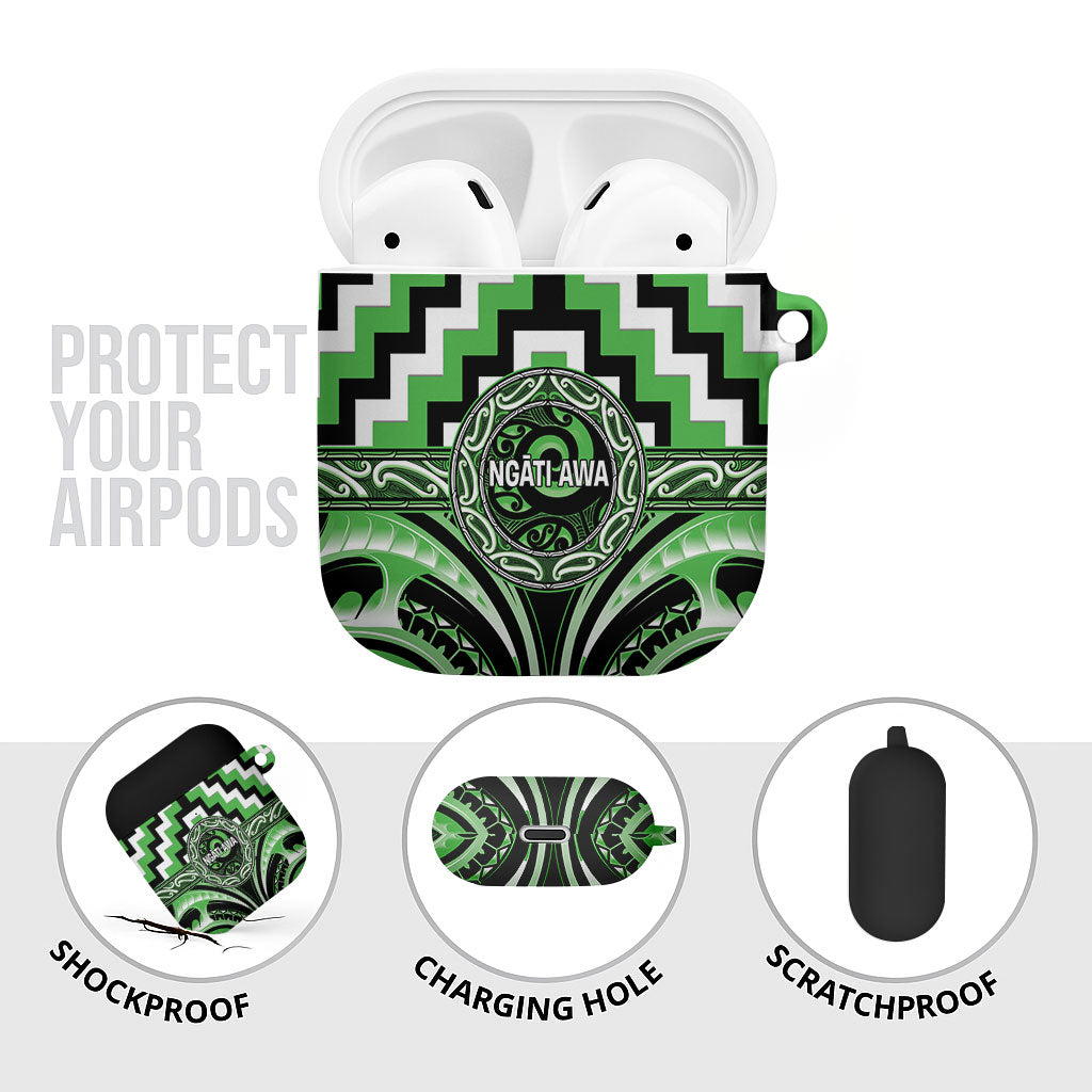Aotearoa Ngati Awa AirPods Case Maori Iwi Poutama Puhoro Tattoo LT14 - Polynesian Pride