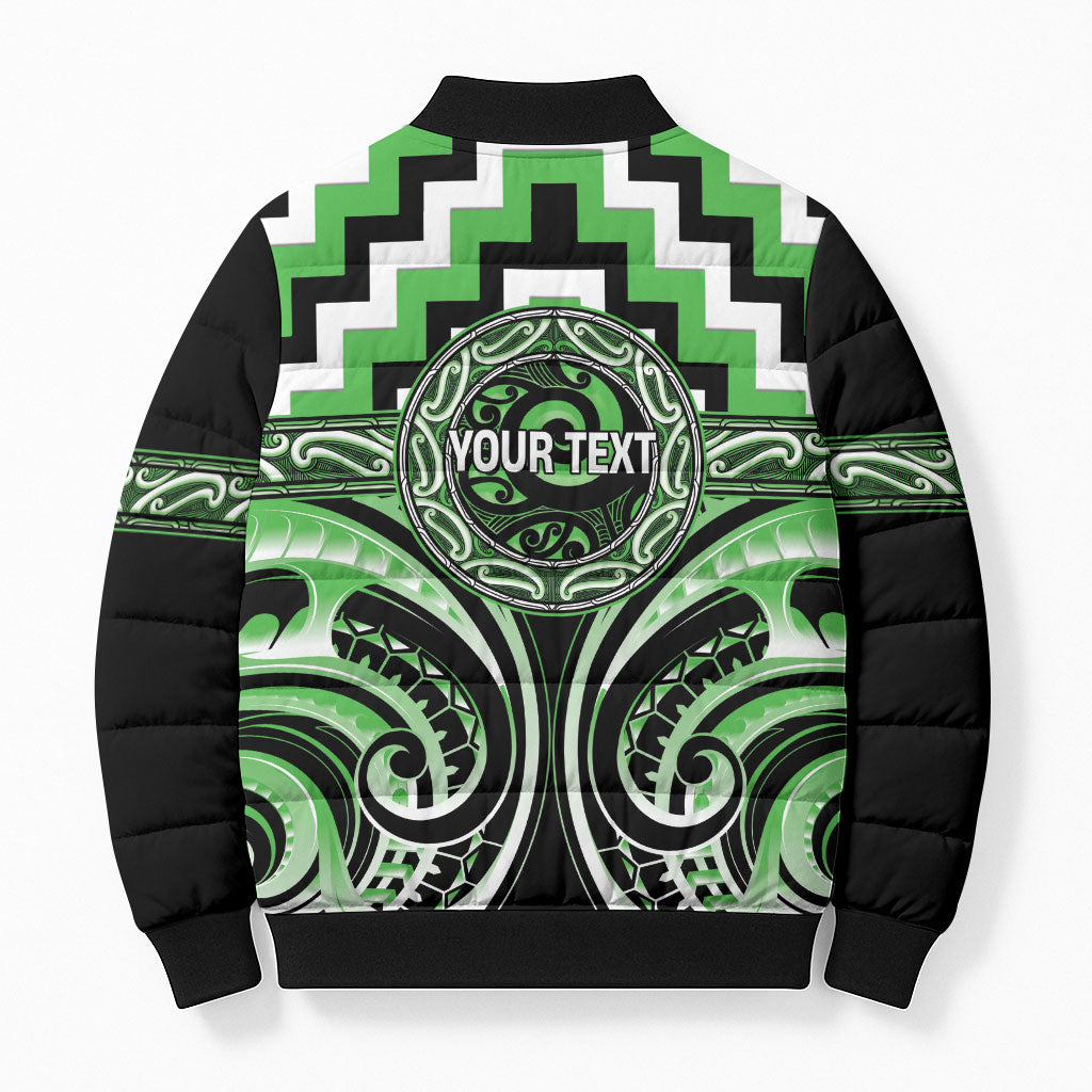 Aotearoa Ngati Awa Personalised Bomber Puffer Jacket Maori Iwi Poutama Puhoro Tattoo LT14 - Polynesian Pride