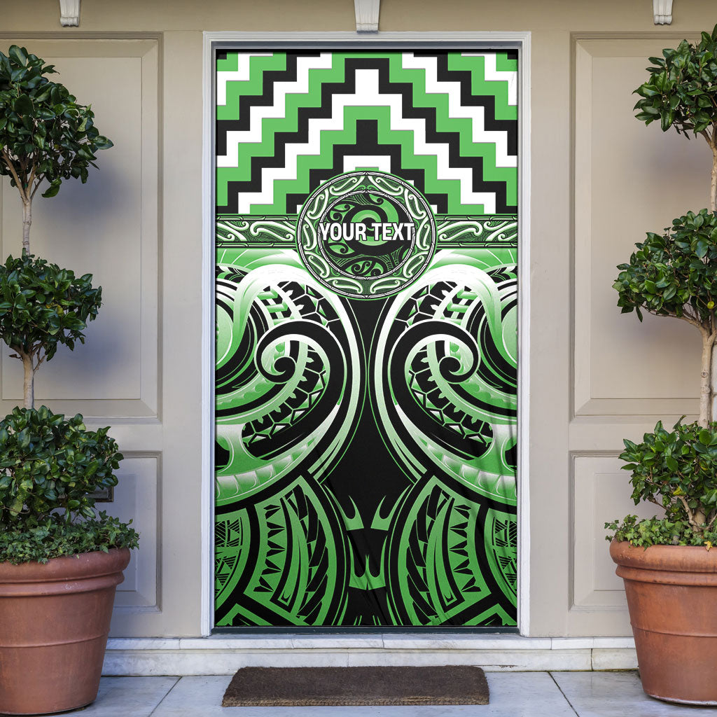 Aotearoa Ngati Awa Personalised Door Cover Maori Iwi Poutama Puhoro Tattoo