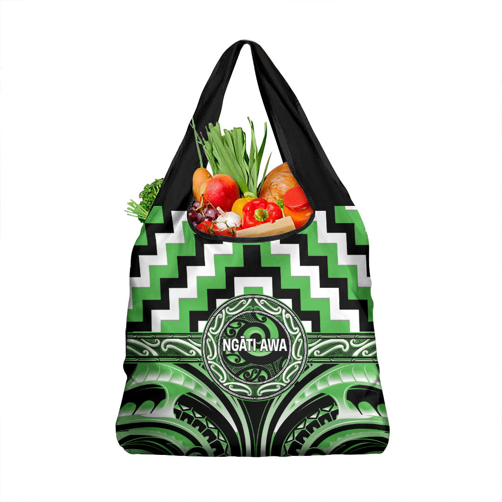Aotearoa Ngati Awa Grocery Bag Maori Iwi Poutama Puhoro Tattoo
