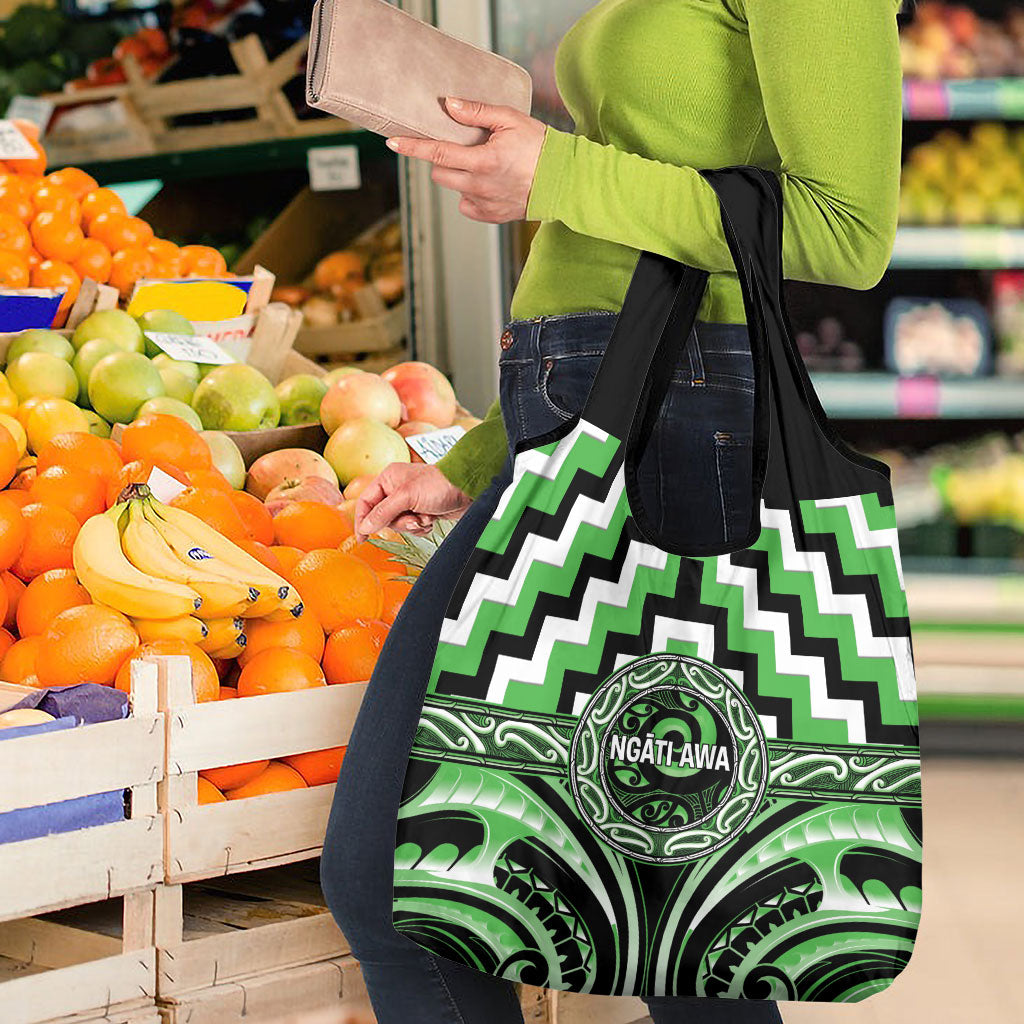 Aotearoa Ngati Awa Grocery Bag Maori Iwi Poutama Puhoro Tattoo LT14 - Polynesian Pride