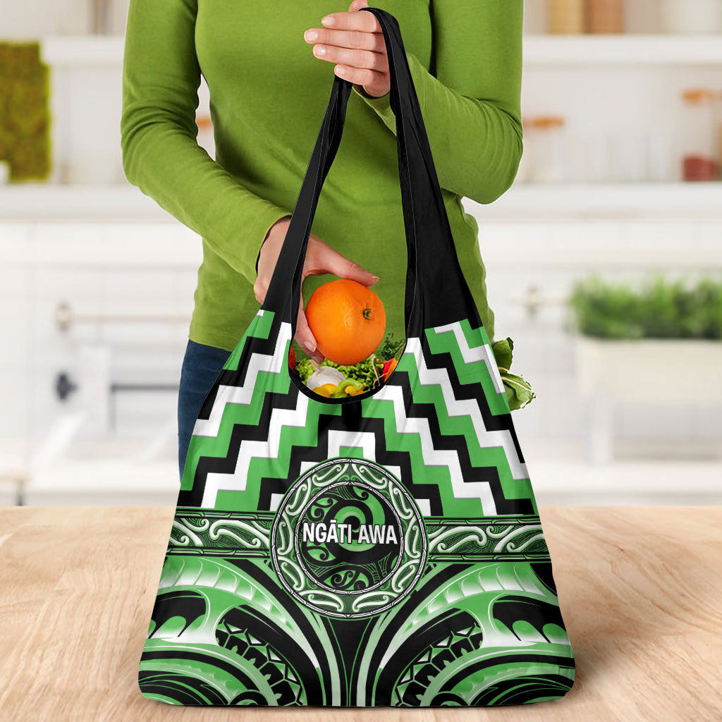 Aotearoa Ngati Awa Grocery Bag Maori Iwi Poutama Puhoro Tattoo LT14 - Polynesian Pride