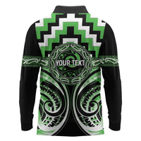 Aotearoa Ngati Awa Personalised Long Sleeve Polo Shirt Maori Iwi Poutama Puhoro Tattoo LT14 - Polynesian Pride