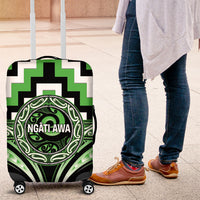 Aotearoa Ngati Awa Luggage Cover Maori Iwi Poutama Puhoro Tattoo LT14 Green - Polynesian Pride