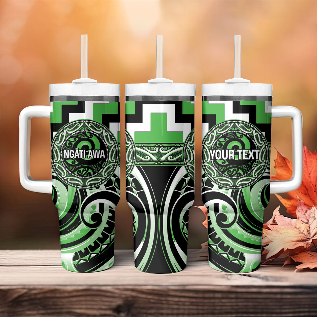 Aotearoa Ngati Awa Personalised Tumbler With Handle Maori Iwi Poutama Puhoro Tattoo LT14 - Polynesian Pride