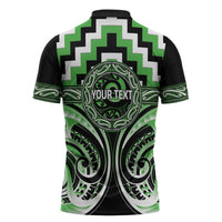 Aotearoa Ngati Awa Personalised Zipper Polo Shirt Maori Iwi Poutama Puhoro Tattoo LT14 - Polynesian Pride