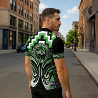 Aotearoa Ngati Awa Personalised Zipper Polo Shirt Maori Iwi Poutama Puhoro Tattoo LT14 - Polynesian Pride