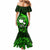 French Polynesia Tahiti Mermaid Dress Polynesian Shark Tattoo With Hibiscus Green Version LT14 - Polynesian Pride