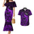 French Polynesia Bora Bora Couples Matching Mermaid Dress and Hawaiian Shirt Polynesian Shark Tattoo With Hibiscus Purple Version LT14 Purple - Polynesian Pride