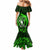 French Polynesia Bora Bora Mermaid Dress Polynesian Shark Tattoo With Hibiscus Green Version LT14 - Polynesian Pride