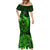 French Polynesia Bora Bora Mermaid Dress Polynesian Shark Tattoo With Hibiscus Green Version LT14 - Polynesian Pride