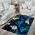 Tokelau Fakaofo Atoll Area Rug Polynesian Tattoo Plumeria With Map