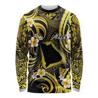 Tokelau Atafu Atoll Long Sleeve Shirt Polynesian Tattoo Plumeria With Map