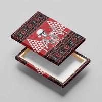 Personalized Hawaii Skull Christmas Canvas Wall Art Mele Kalikimaka Hawaiian Kakau - Polynesian Pride