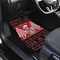 Personalized Hawaii Skull Christmas Car Mats Mele Kalikimaka Hawaiian Kakau - Polynesian Pride
