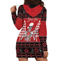 Personalized Hawaii Skull Christmas Hoodie Dress Mele Kalikimaka Hawaiian Kakau - Polynesian Pride