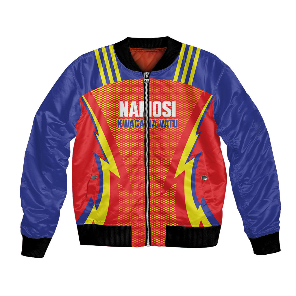 Namosi Fiji 2026 Rugby Custom Bomber Jacket Kwaca Na Vatu LT14 Unisex Red - Polynesian Pride