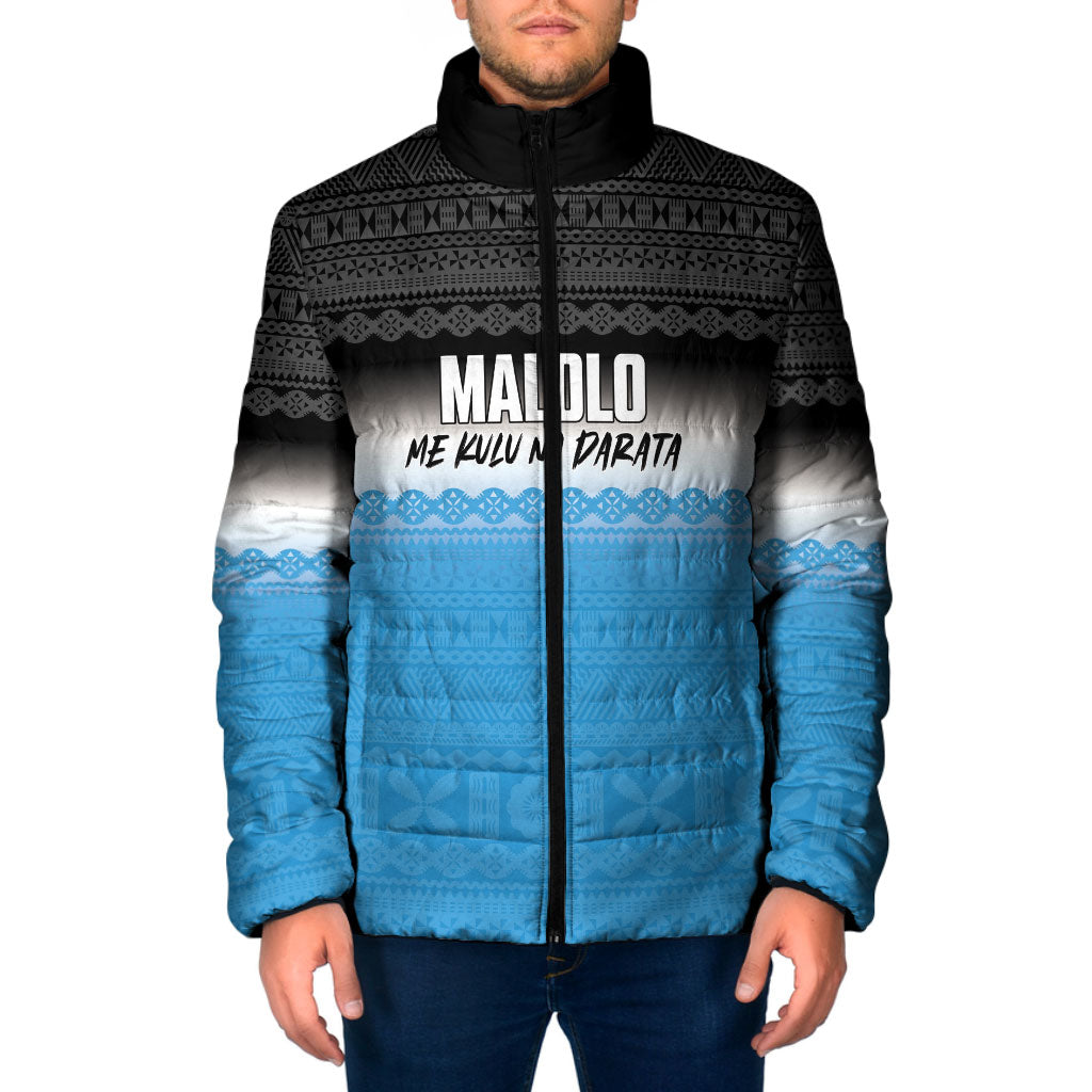 Malolo Fiji 2026 Rugby Personalised Padded Jacket Me Kulu Na Darata Fijian Tapa Pattern