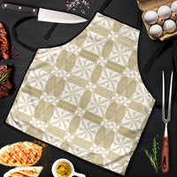 Beige Ngatu Pattern Malo e Lelei Tonga Apron LT14 Beige - Polynesian Pride