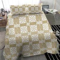 Beige Ngatu Pattern Malo e Lelei Tonga Bedding Set LT14 - Polynesian Pride