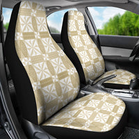 Beige Ngatu Pattern Malo e Lelei Tonga Car Seat Cover LT14 - Polynesian Pride