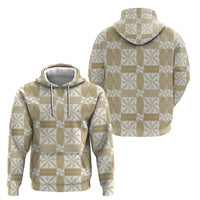 Beige Ngatu Pattern Malo e Lelei Tonga Hoodie LT14 - Polynesian Pride