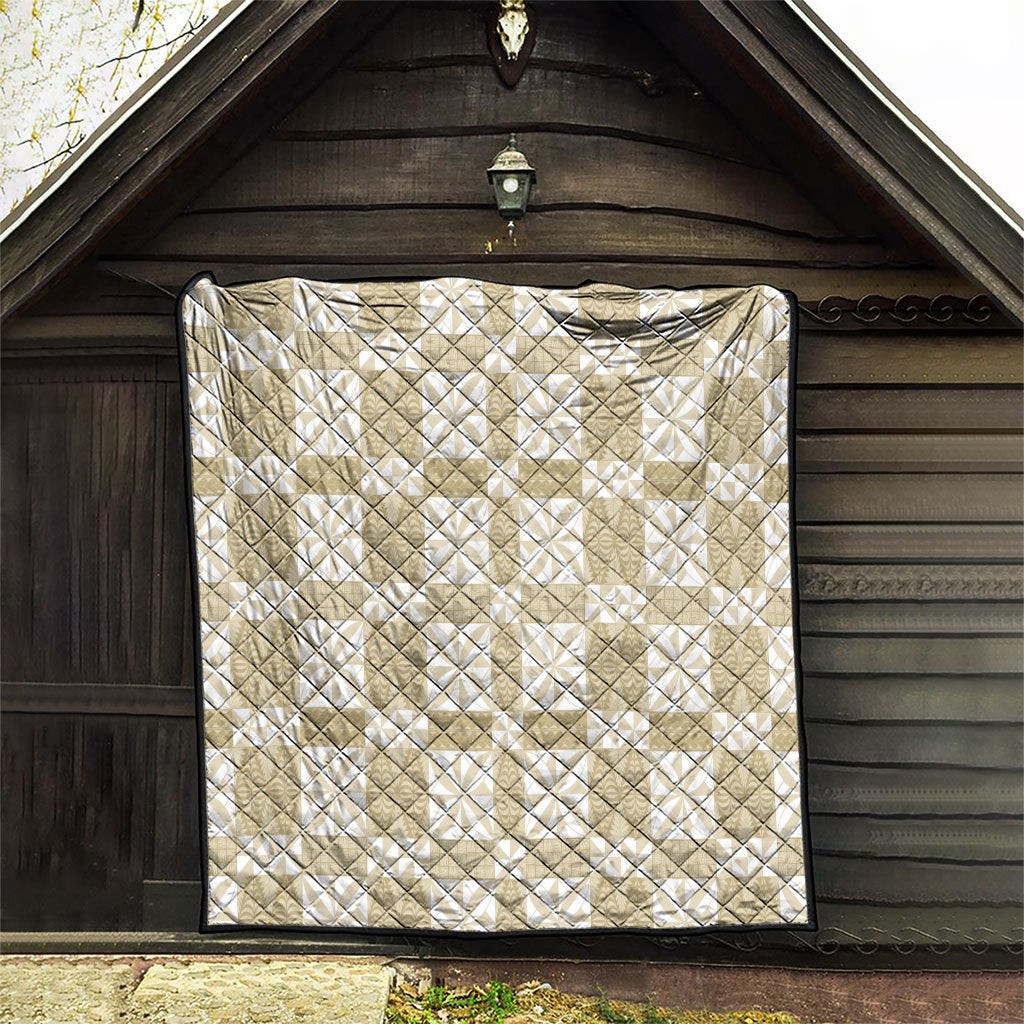 Beige Ngatu Pattern Malo e Lelei Tonga Quilt LT14 - Polynesian Pride
