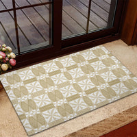 Beige Ngatu Pattern Malo e Lelei Tonga Rubber Doormat LT14 - Polynesian Pride