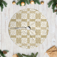 Beige Ngatu Pattern Malo e Lelei Tonga Tree Skirt LT14 Casual Beige - Polynesian Pride