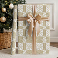Beige Ngatu Pattern Malo e Lelei Tonga Wrapping Paper LT14 - Polynesian Pride