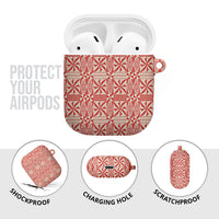 Red Ngatu Pattern Malo e Lelei Tonga AirPods Case LT14 - Polynesian Pride