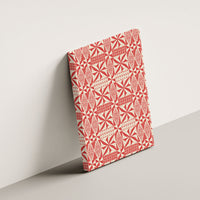 Red Ngatu Pattern Malo e Lelei Tonga Canvas Wall Art LT14 - Polynesian Pride