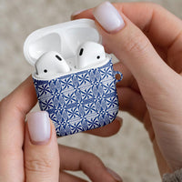 Blue Ngatu Pattern Malo e Lelei Tonga AirPods Case LT14 - Polynesian Pride