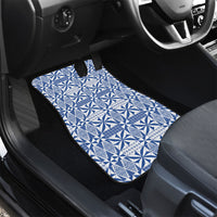 Blue Ngatu Pattern Malo e Lelei Tonga Car Mats LT14 - Polynesian Pride