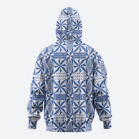 Blue Ngatu Pattern Malo e Lelei Tonga Hoodie LT14 - Polynesian Pride