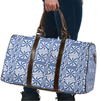 Blue Ngatu Pattern Malo e Lelei Tonga Travel Bag LT14 - Polynesian Pride