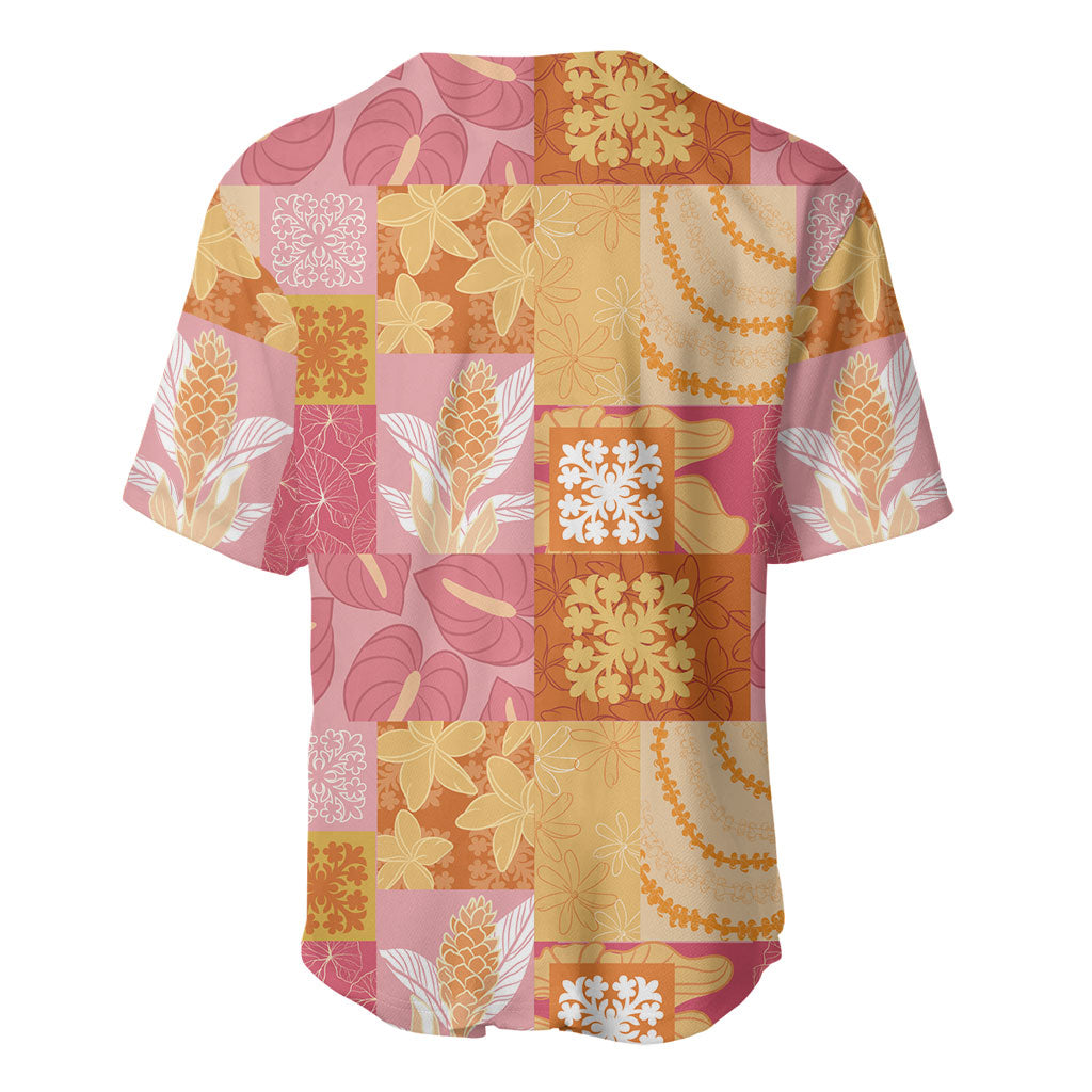 Aloha Hawaii Quilt Floral Patchwork Style Baseball Jersey LT14 - Polynesian Pride